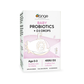 Orange Naturals – Baby Probiotics + D3 Drops