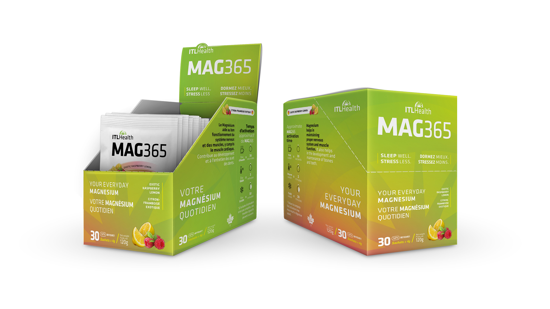 ITL Health – MAG365 Mag Rasp Lemon sachet box