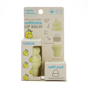 Rebels Refinery – Refillable Ice Cream Lip Balm Lemon